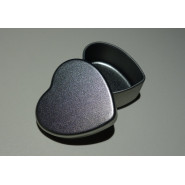 Boîte en aluminium petit coeur argenté