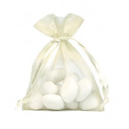 Lot de 10 sacs en organdi ivoire