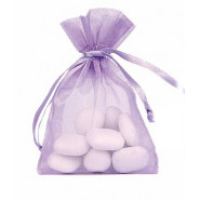 Lot de 10 sacs en organdi mauve