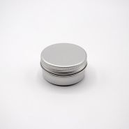 Boîte ronde en aluminium pour baume à lèvre