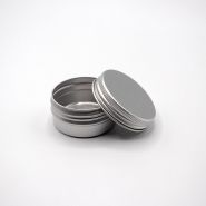 Boîte ronde en aluminium pour baume à lèvre