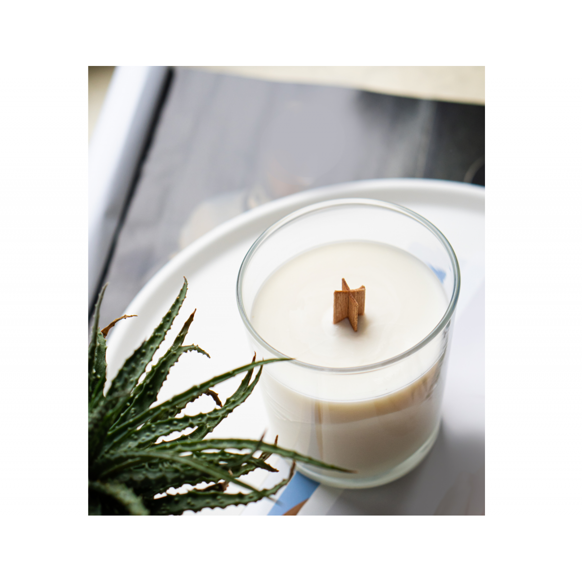 Mèche en bois croisée pour bougies