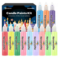 Crayons de Cire Décoratifs pour Bougie – Lot de 12 – Aromat’Easy
